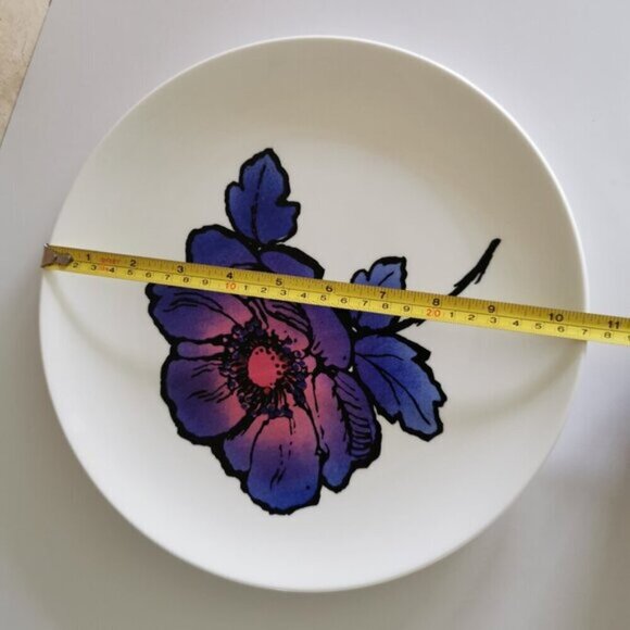 Wedgwood Blue Anemone Large Dinner Plate Susie Cooper Vintage 1970s Design Flora - Picture 4 of 7